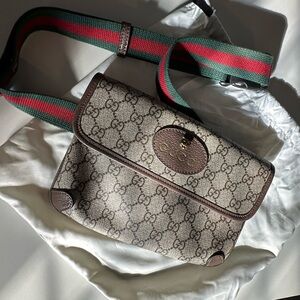 Gucci Beige and Brown Crossbody Bag